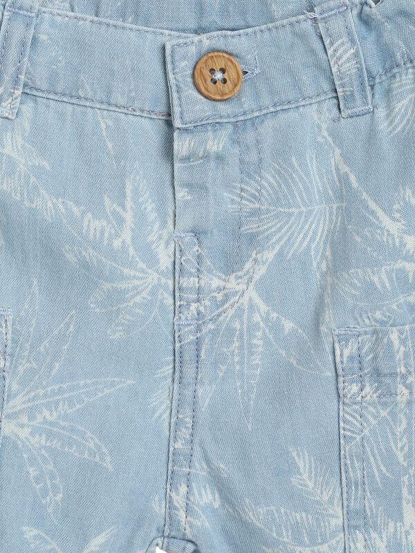 Boys Light Blue Short Woven Trouser image number 2
